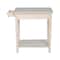International Concepts Rectangle Narrow End Table, 22 W, 14 L, 25 in H, Wood, Unfinished OT-2214 - alternate 9